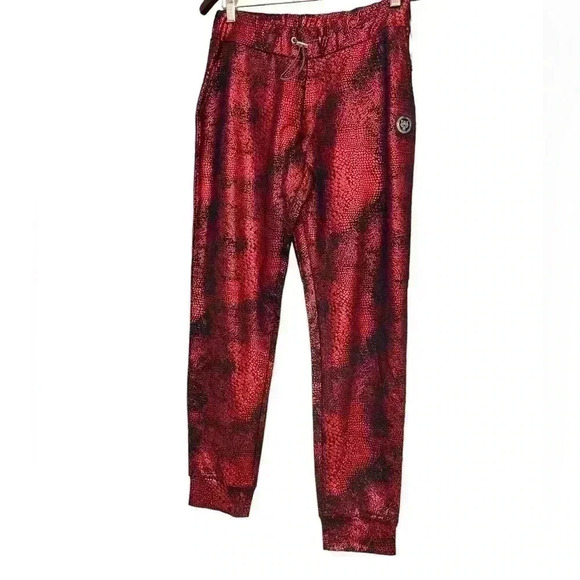 Phillip Plein Sport Black Red Jogging Trousers size M - Picture 2 of 10